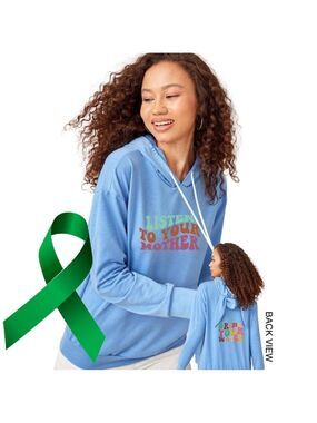 Listen to your mother mental health graphic ear hoodie sweatshirt size small